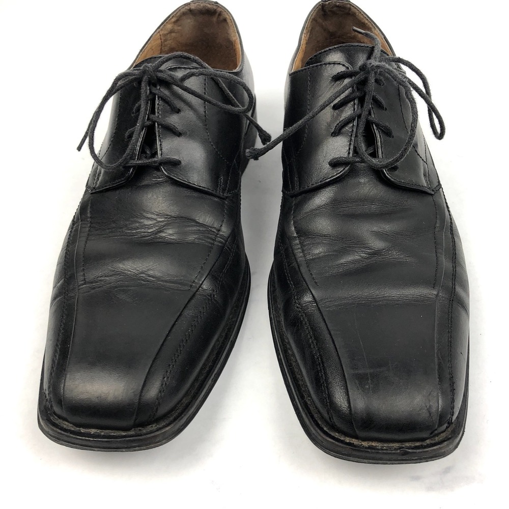 Johnston & Murphy 9.5 D Men's Dress Shoes Black Leather Lace Up Oxford - Picture 4 of 9